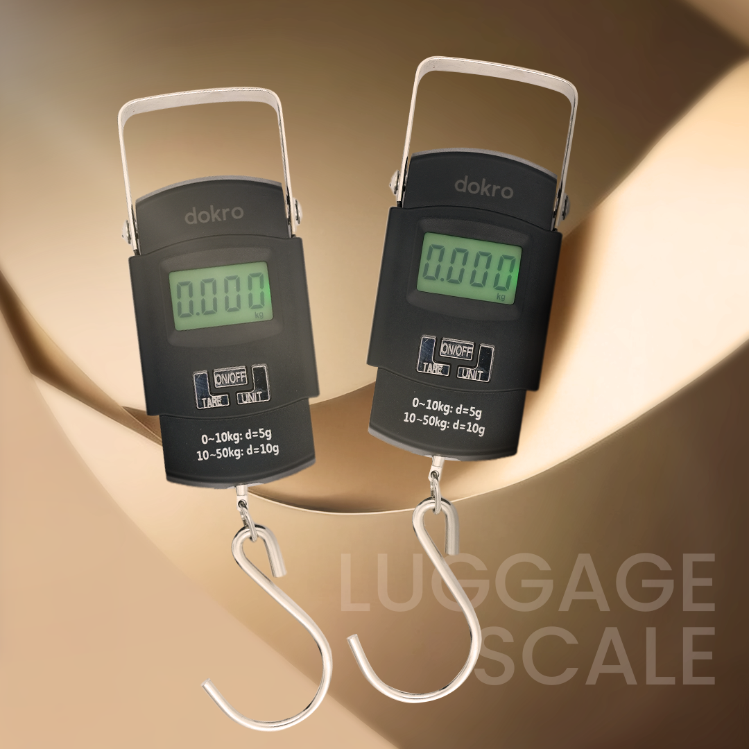 Dokro Digital Luggage Scale, LED Display, 50kg Capacity, High Precision Sensors, Auto Shut-Off