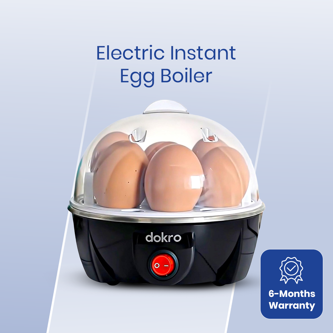 Dokro Electric Instant Egg Boiler (Black), 3 Modes and Automatic shutoff