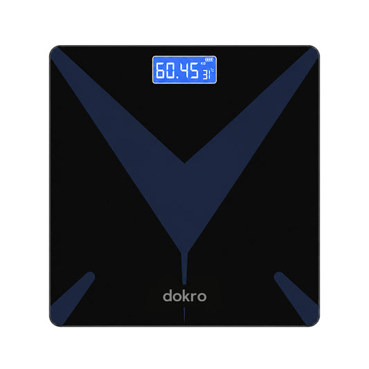 dokro Weight Machine for Home Digital Weighing Machine for Human Body with LCD Display Max Weight Capacity 180Kgs (Batteries Included) Bathroom Scale for Home | Black
