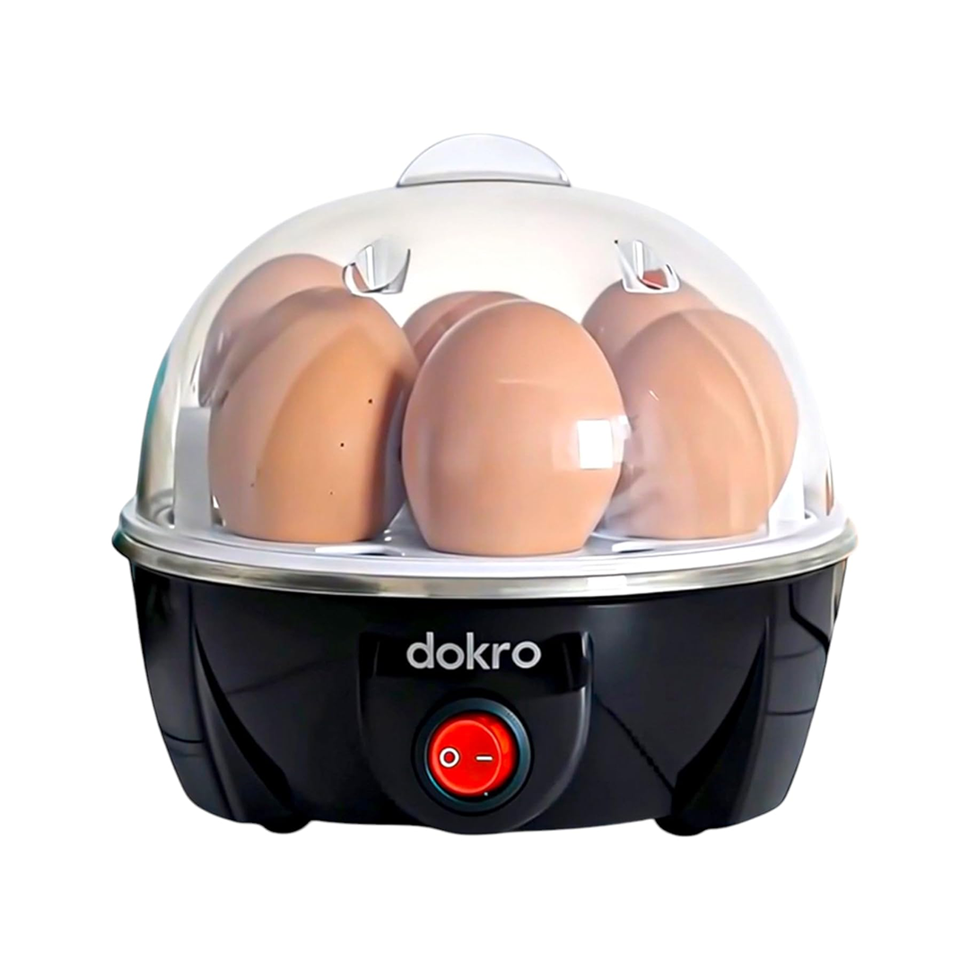 Dokro Electric Instant Egg Boiler (Black), 3 Modes and Automatic shutoff