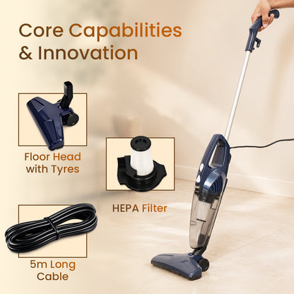 dokro V630 600 Watts Handheld Vacuum Cleaner, for Home Use, Dry Vacuuming, 14 kPa Suction Power, Lightweight & Durable Body (Dark Blue)