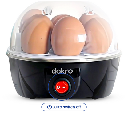 Dokro Electric Instant Egg Boiler (Black), 3 Modes and Automatic shutoff
