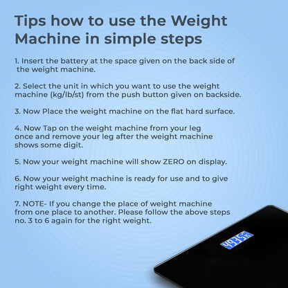 dokro Weight Machine for Home Digital Weighing Machine for Human Body with LCD Display Max Weight Capacity 180Kgs (Batteries Included) Bathroom Scale for Home | Black