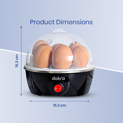 Dokro Electric Instant Egg Boiler (Black), 3 Modes and Automatic shutoff