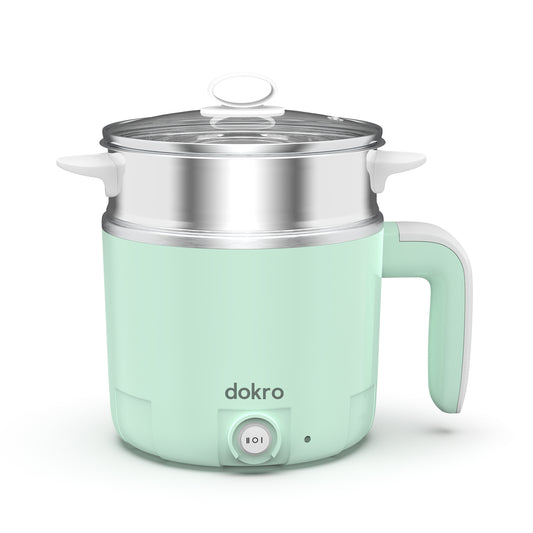 Dokro Multi-Cook Electric Kettle (1.2Liters) | Dual Power Modes 325W & 650W | Includes 7-Egg Tray & Steamer Bowl | SUS 304 Steel Body | Auto Overheat Cut-Off | Ideal for Boiling, Steaming & Quick Meals