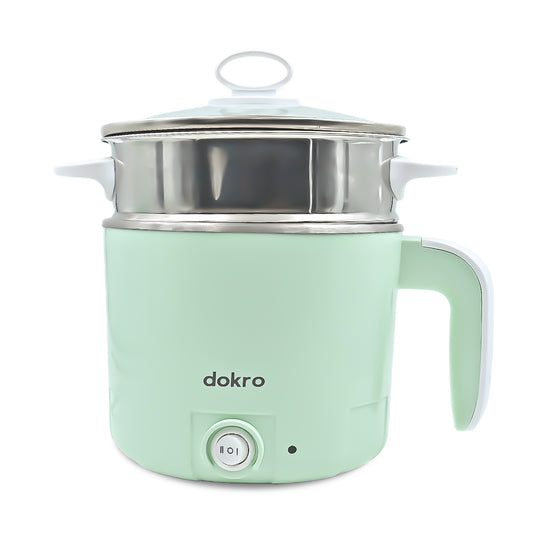 Dokro Multi-Cook Electric Kettle (1.2Liters) | Dual Power Modes 325W & 650W | Includes 7-Egg Tray & Steamer Bowl | SUS 304 Steel Body | Auto Overheat Cut-Off | Ideal for Boiling, Steaming & Quick Meals