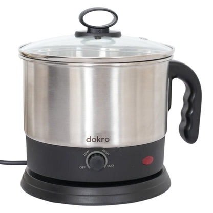 Dokro Electric Multipurpose Kettle (1.5 Litres), 600W, Stainless Steel body with Automatic Shut-off